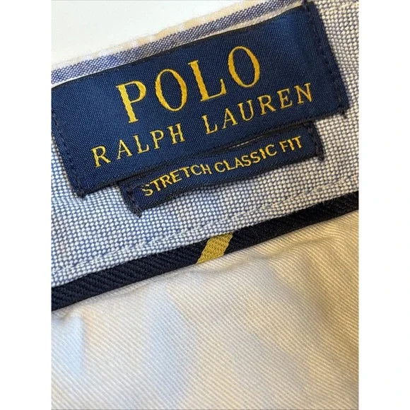 Polo Ralph Lauren Seersucker Stretch‎ Classic Fit Chino Shorts Men's Size 34 - Picture 4 of 6